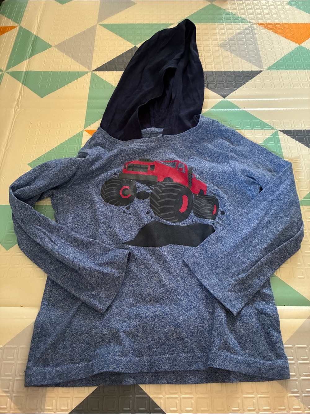 20/25$ 🧸 Boys' Navy Hooded Monster Truck Tee - Unbranded